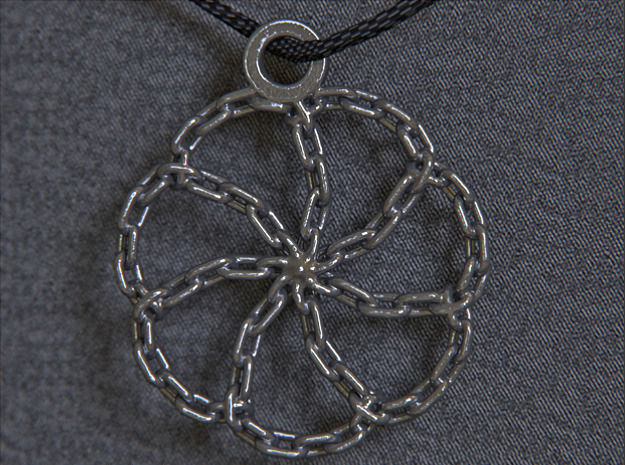 Chain Link Pendant 3D print model_4