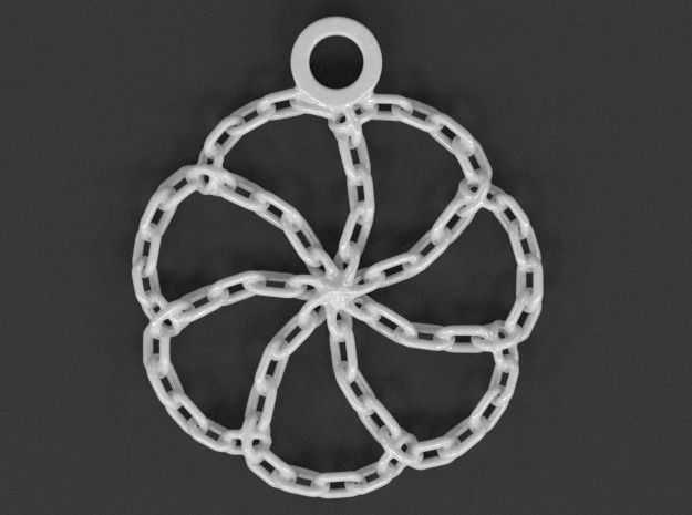 Chain Link Pendant 3D print model_2