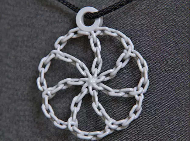 Chain Link Pendant 3D print model_0