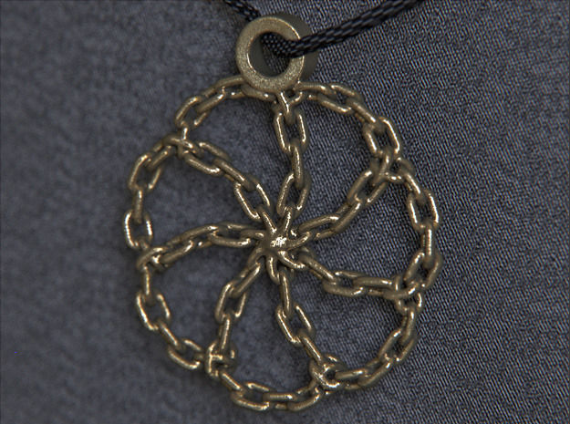 Chain Link Pendant 3D print model_5