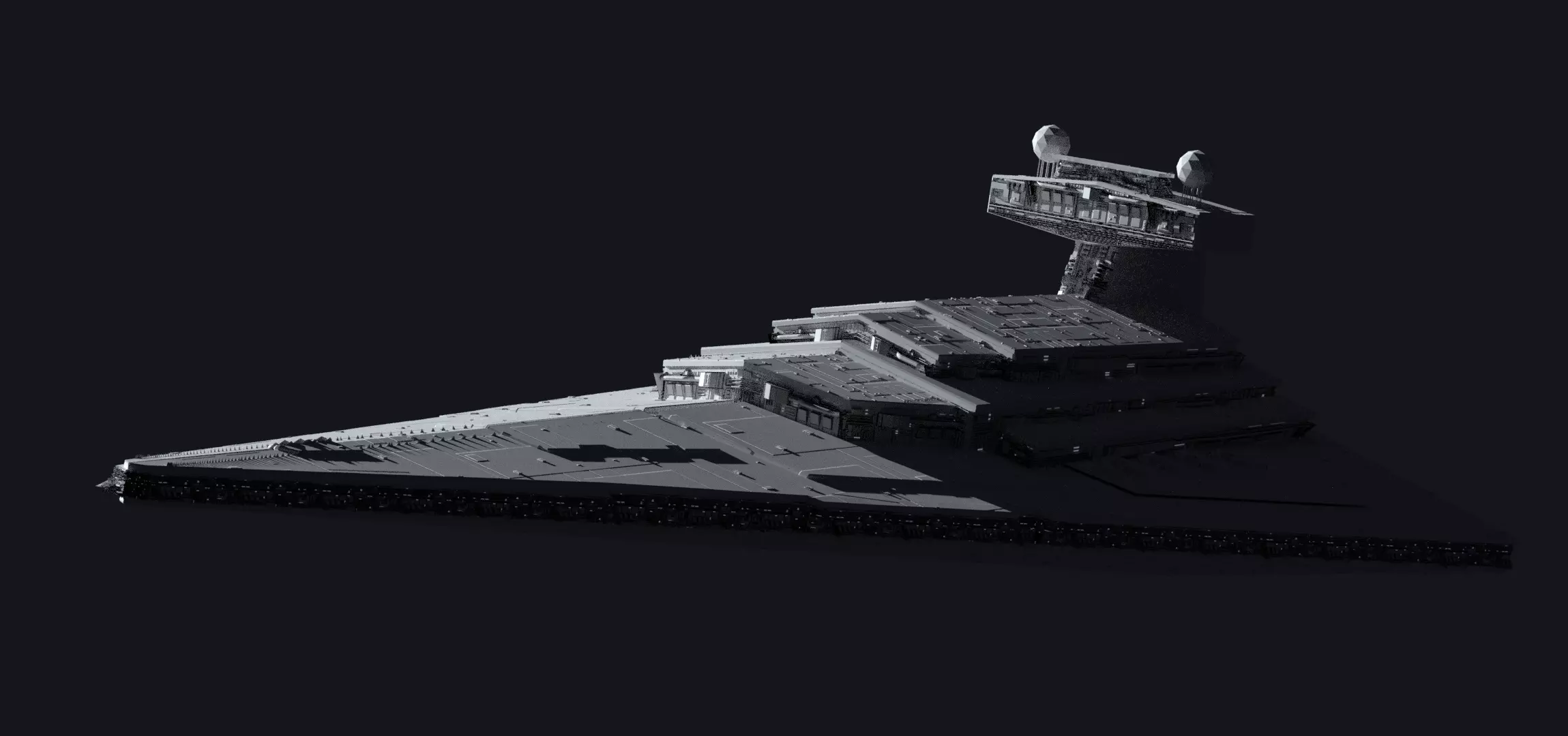 Star destroyer model 3D model_0