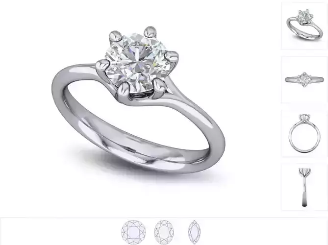 Women ring 3dm stl render detail