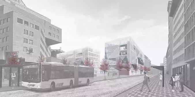 Modern College Campus Building 3D model