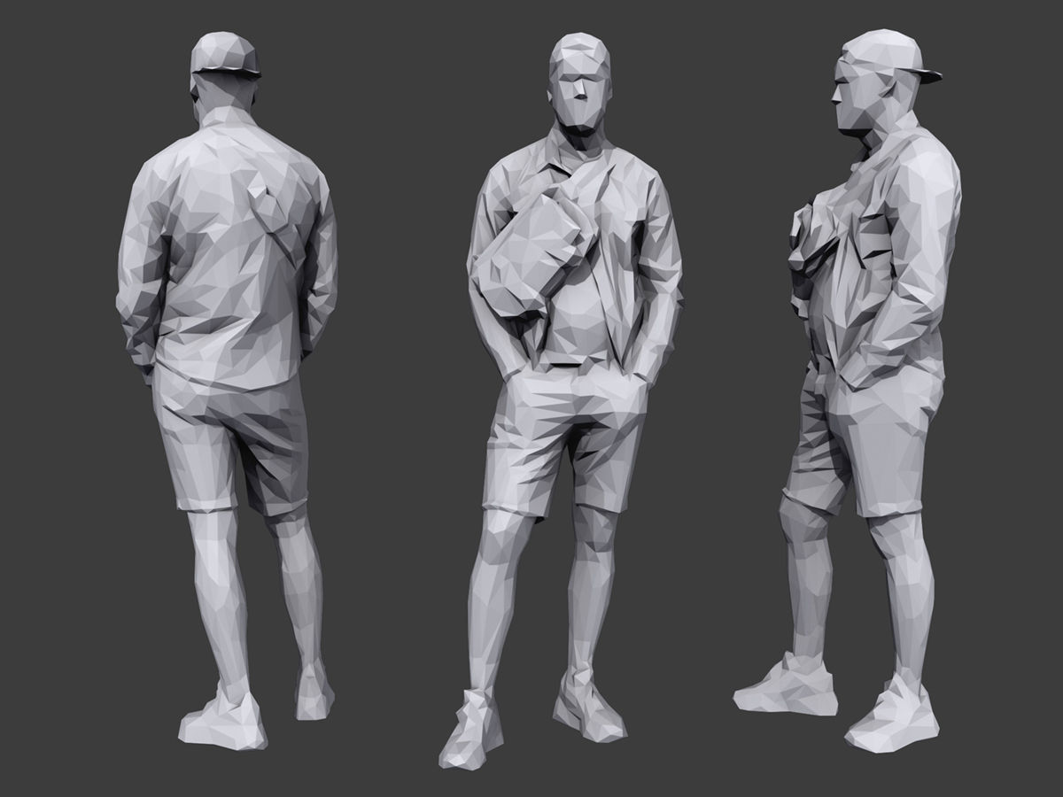 Lowpoly People Casual Pack Volume 23 Low-poly 3D model_5