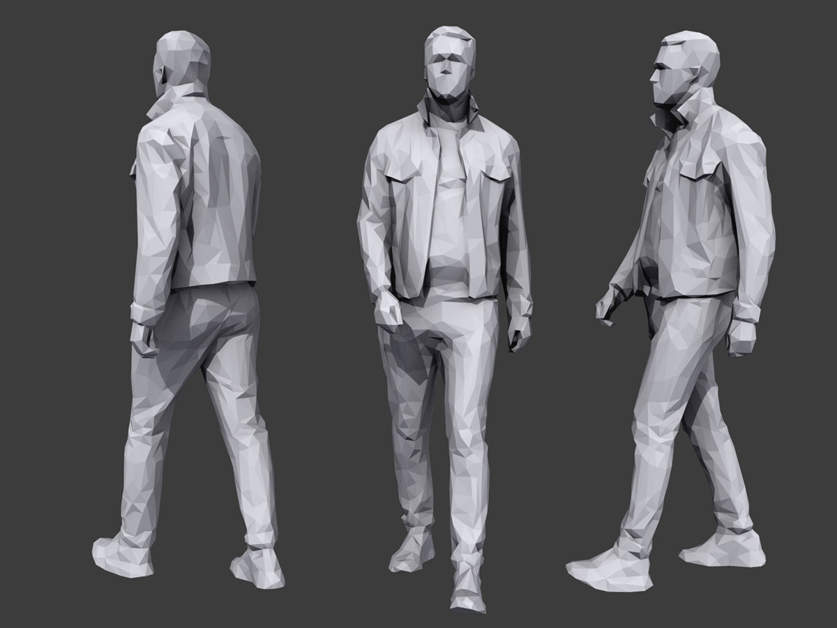 Lowpoly People Casual Pack Volume 23 Low-poly 3D model_7