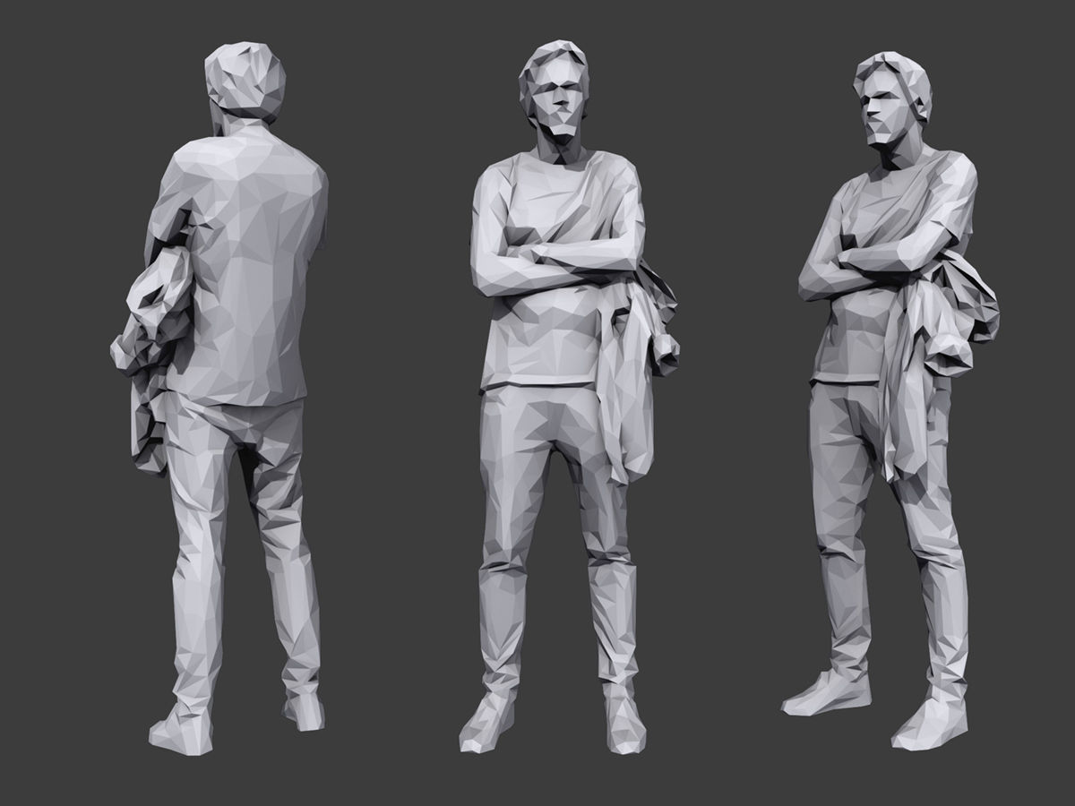 Lowpoly People Casual Pack Volume 23 Low-poly 3D model_1