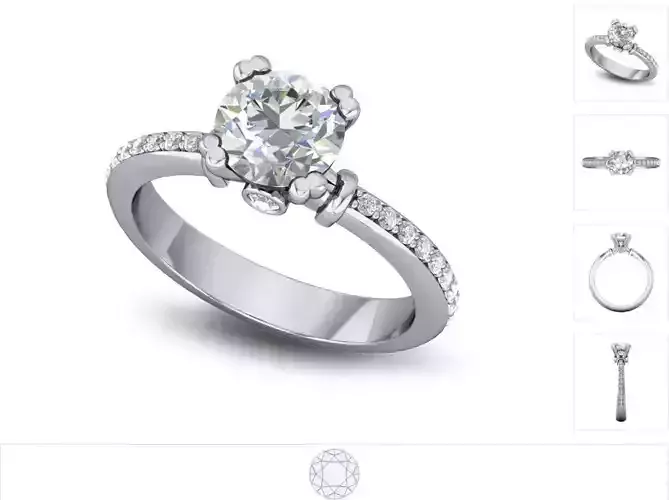 Women ring 3dm stl render detail