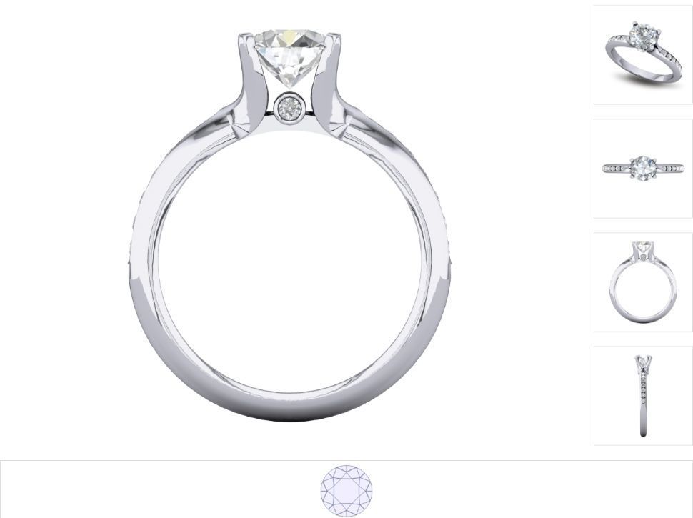 Women ring 3dm stl render detail 3D print model_2