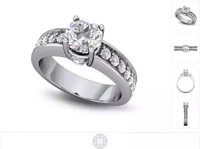 Women ring 3dm stl render detail