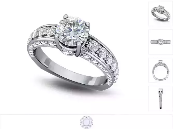 Women ring 3dm stl render detail