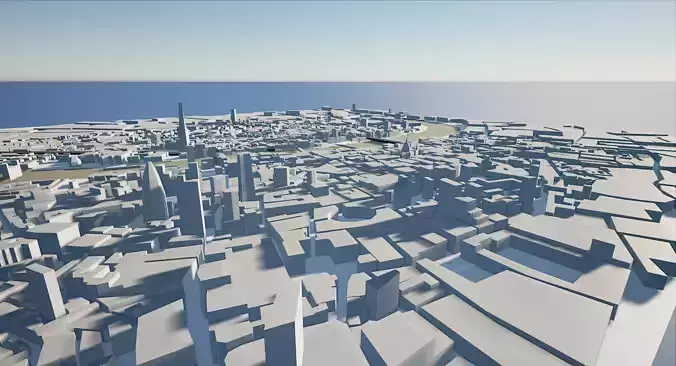 London City  - 21KM -  Multi Formats - Low Poly - VR AR