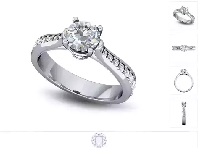 Women ring 3dm stl render detail