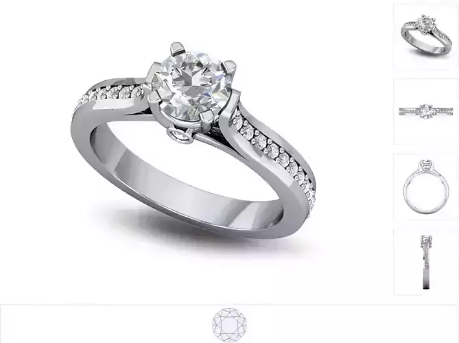 Women ring 3dm stl render detail