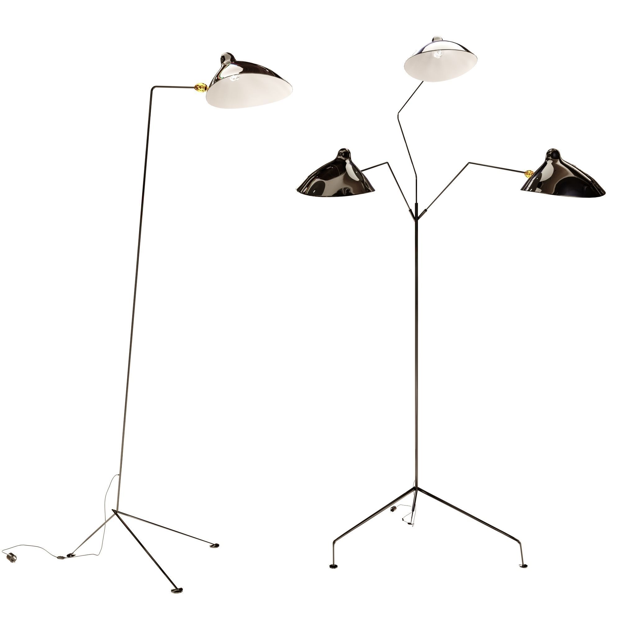 LD-L3B three floor lamps 3D model_1