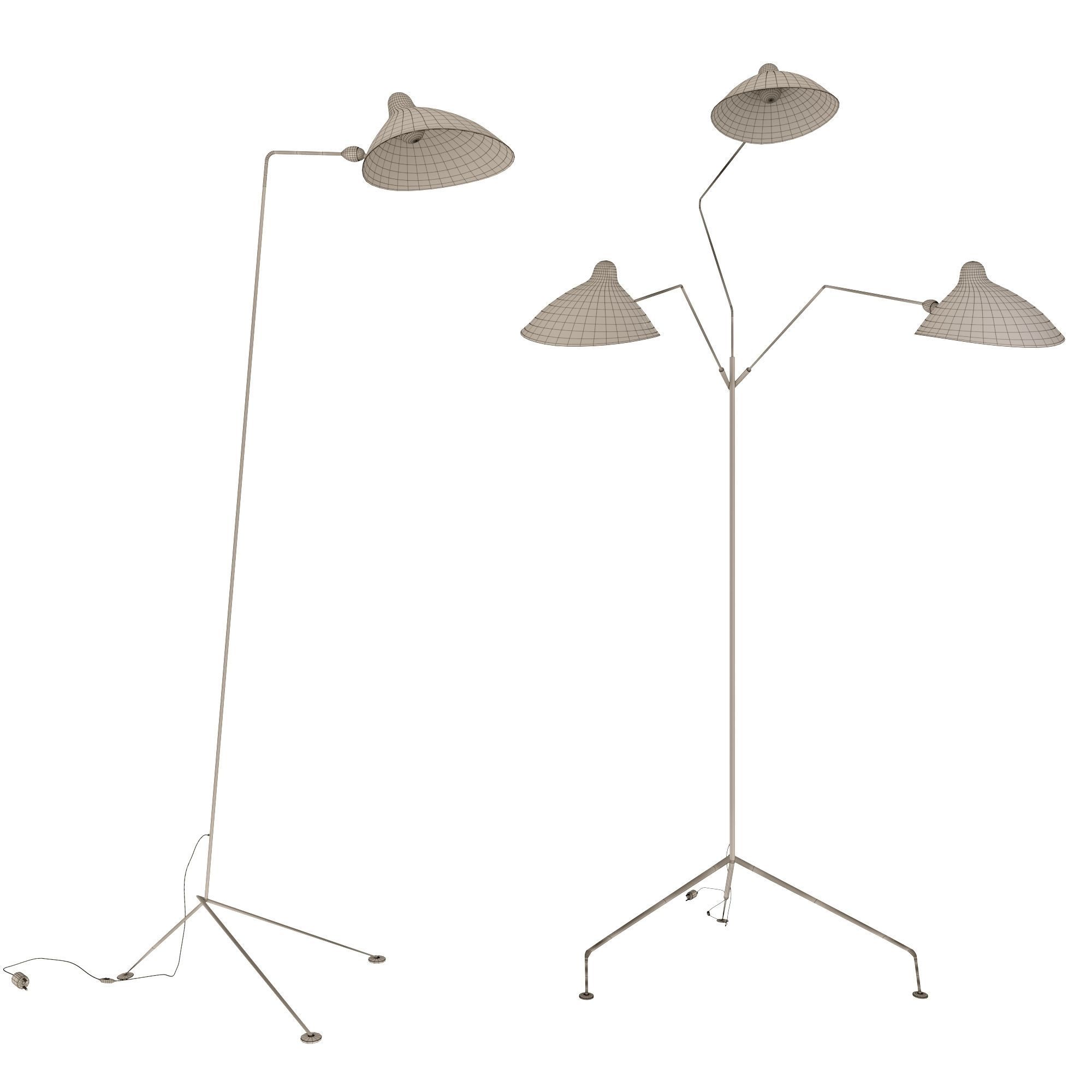 LD-L3B three floor lamps 3D model_2