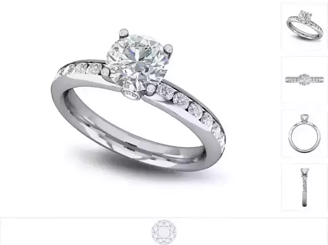 Women ring 3dm stl render detail