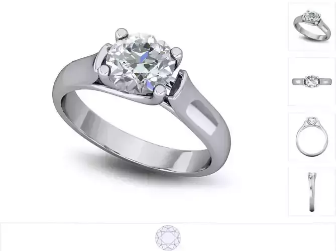 Women ring 3dm stl render detail