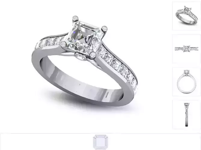 Women ring 3dm stl render detail