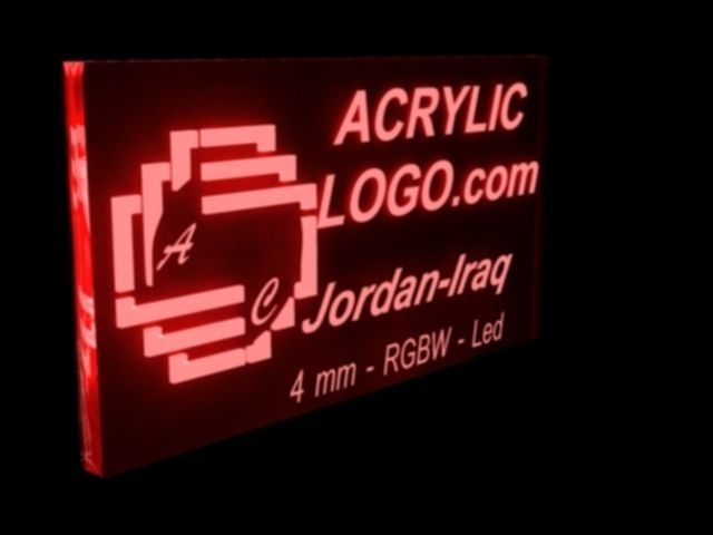 Acrylic with led signs Low-poly 3D model_22
