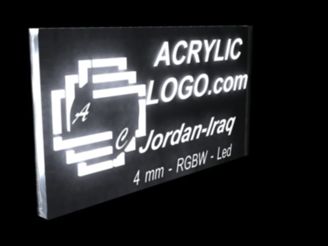 Acrylic with led signs Low-poly 3D model_28