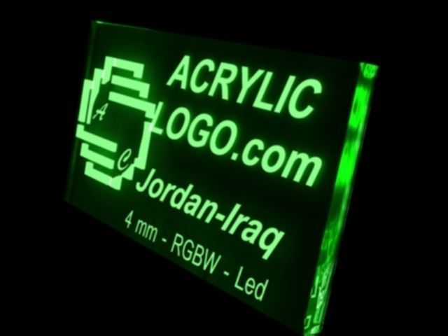 Acrylic with led signs Low-poly 3D model_14
