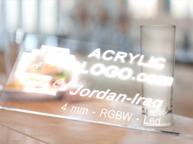 Acrylic with led signs Low-poly 3D model_25