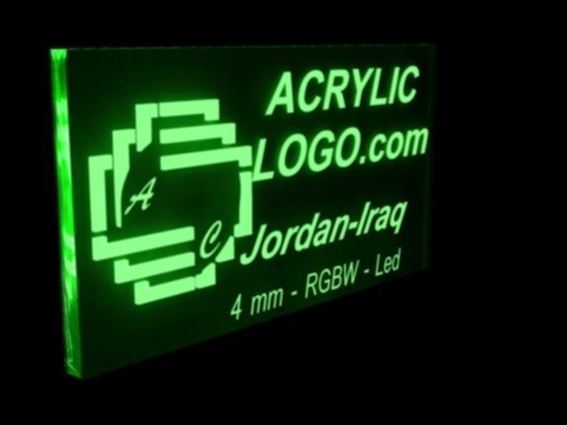 Acrylic with led signs Low-poly 3D model_17