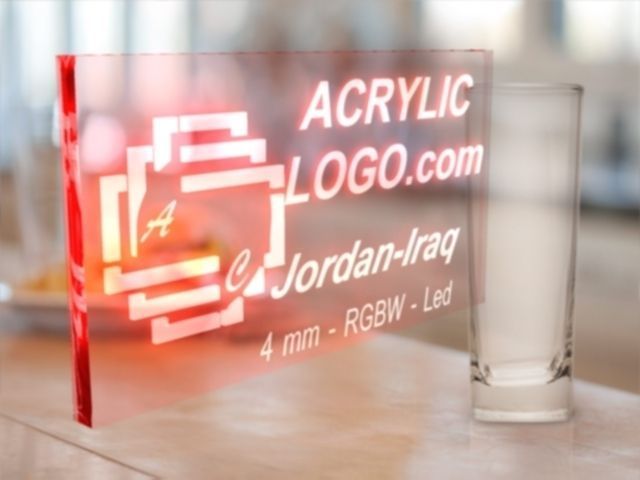 Acrylic with led signs Low-poly 3D model_18
