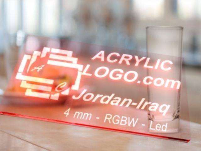 Acrylic with led signs Low-poly 3D model_20