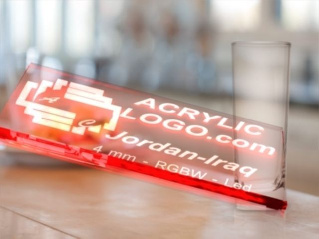 Acrylic with led signs Low-poly 3D model_21