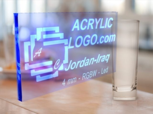 Acrylic with led signs Low-poly 3D model_10