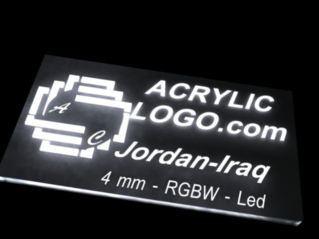 Acrylic with led signs Low-poly 3D model_30