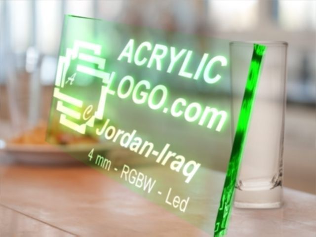 Acrylic with led signs Low-poly 3D model_12