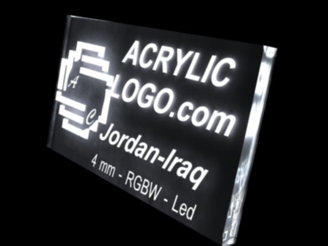 Acrylic with led signs Low-poly 3D model_29