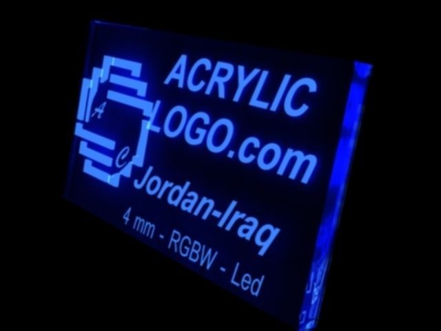 Acrylic with led signs Low-poly 3D model_9