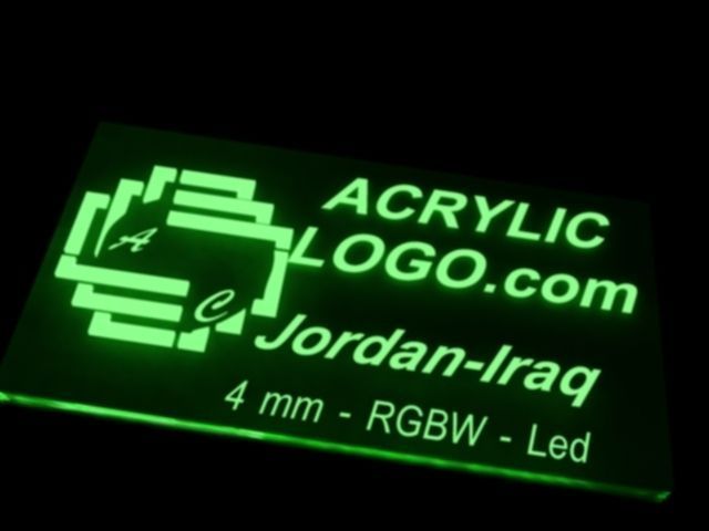 Acrylic with led signs Low-poly 3D model_1