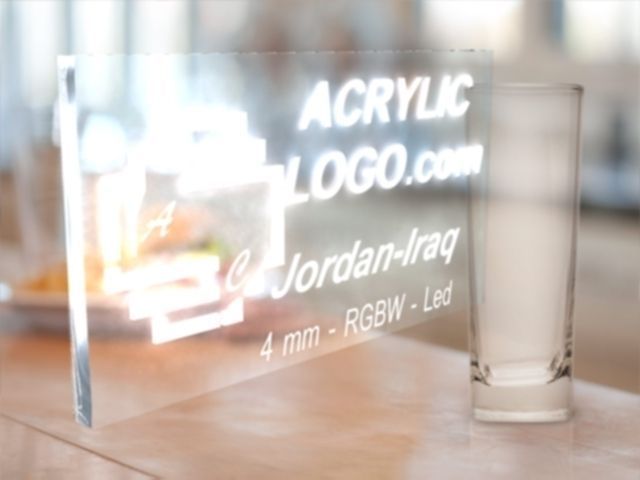 Acrylic with led signs Low-poly 3D model_24