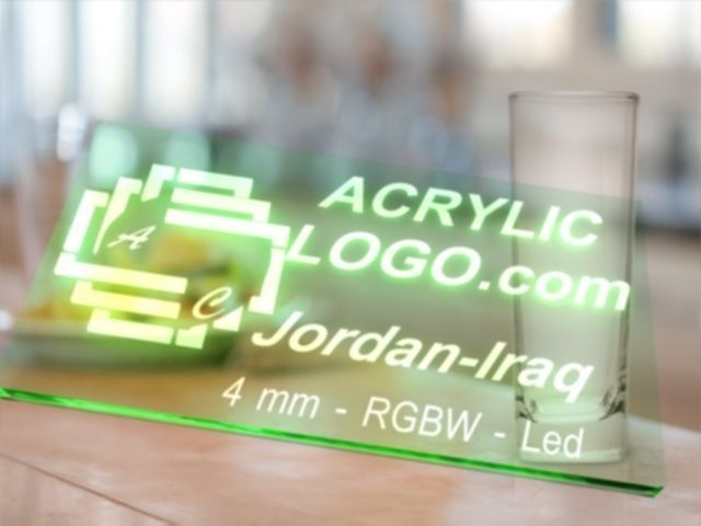 Acrylic with led signs Low-poly 3D model_19