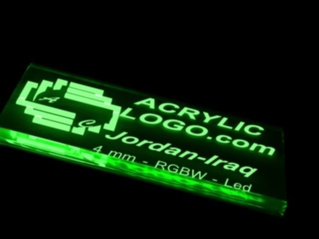 Acrylic with led signs Low-poly 3D model_16