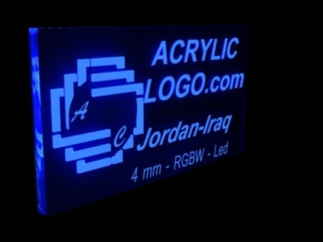 Acrylic with led signs Low-poly 3D model_7