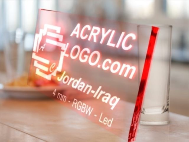 Acrylic with led signs Low-poly 3D model_2