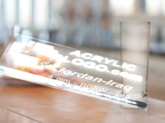 Acrylic with led signs Low-poly 3D model_26