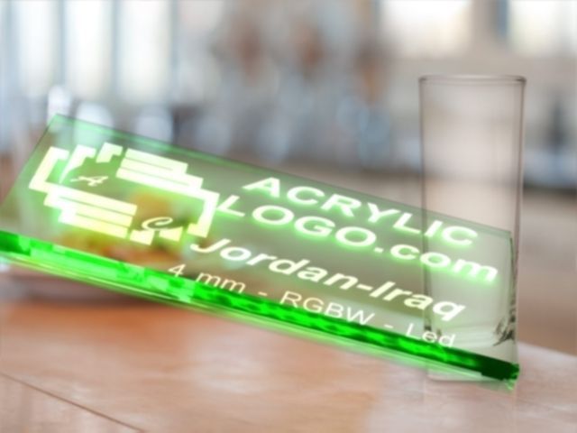 Acrylic with led signs Low-poly 3D model_15