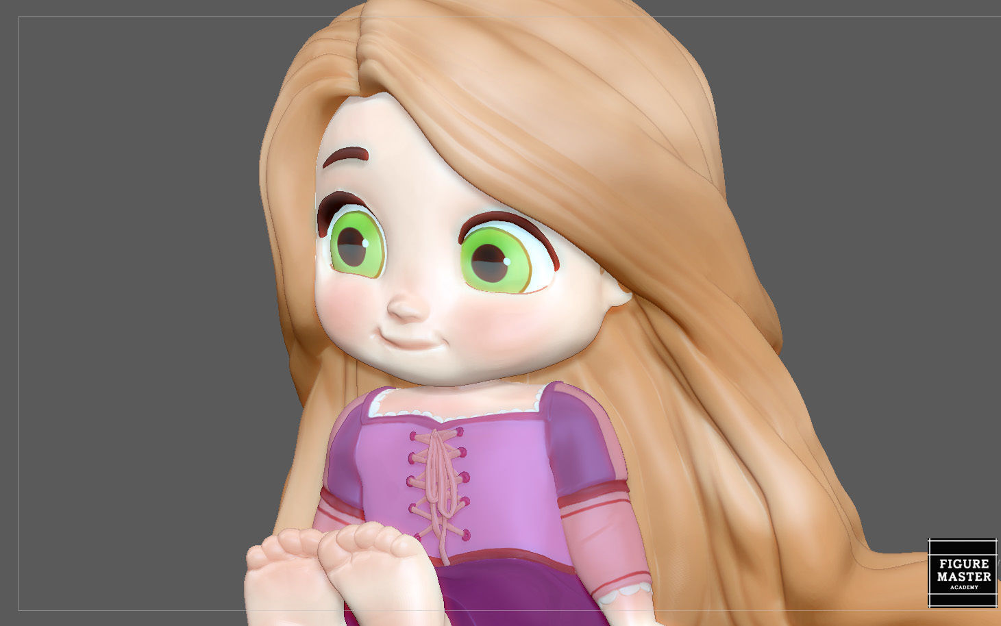 RAPUNZEL BABY PRINCESS DISNEY CHARACTER CUTE 3D PRINT MODEL 3D print model_10
