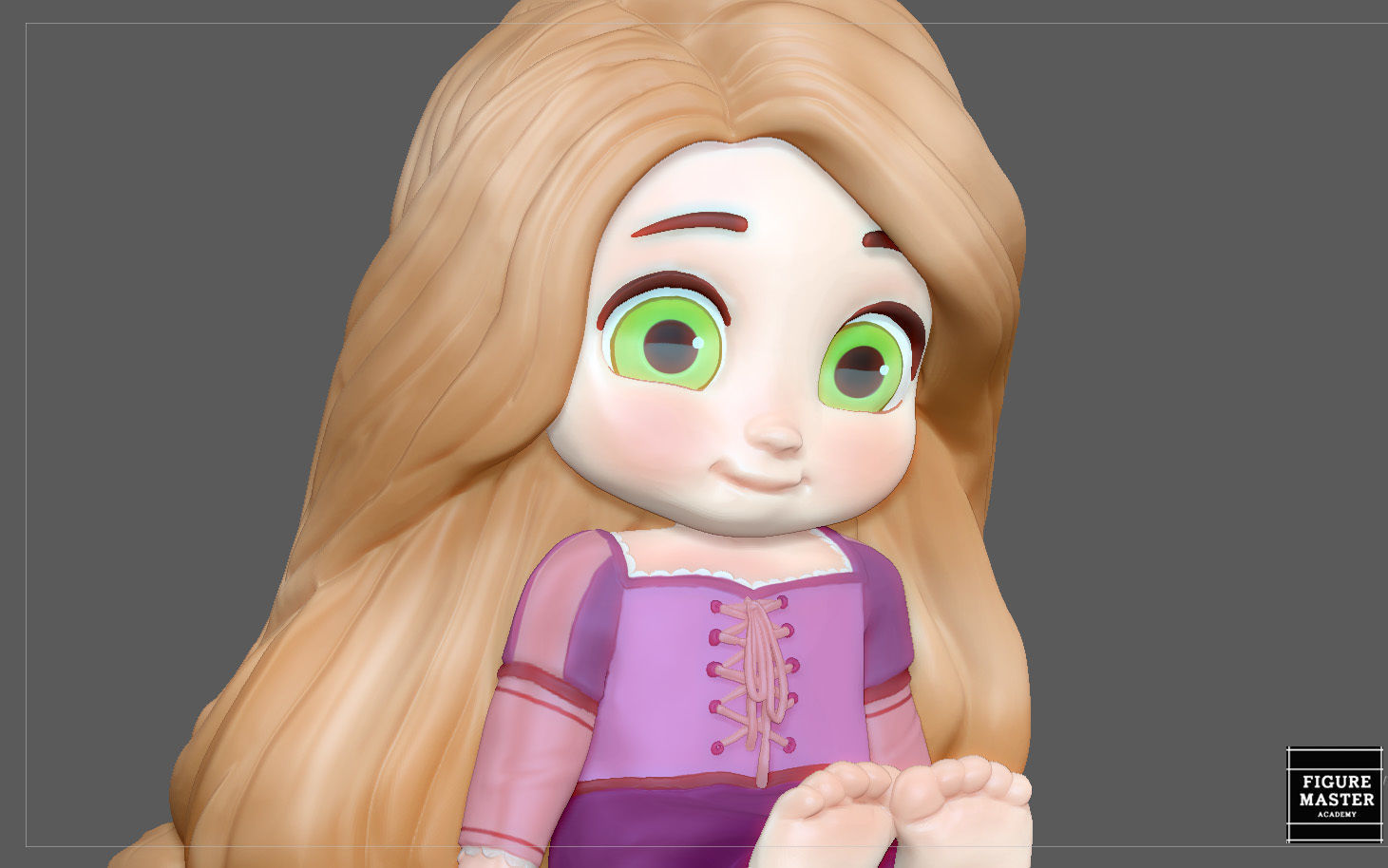RAPUNZEL BABY PRINCESS DISNEY CHARACTER CUTE 3D PRINT MODEL 3D print model_9