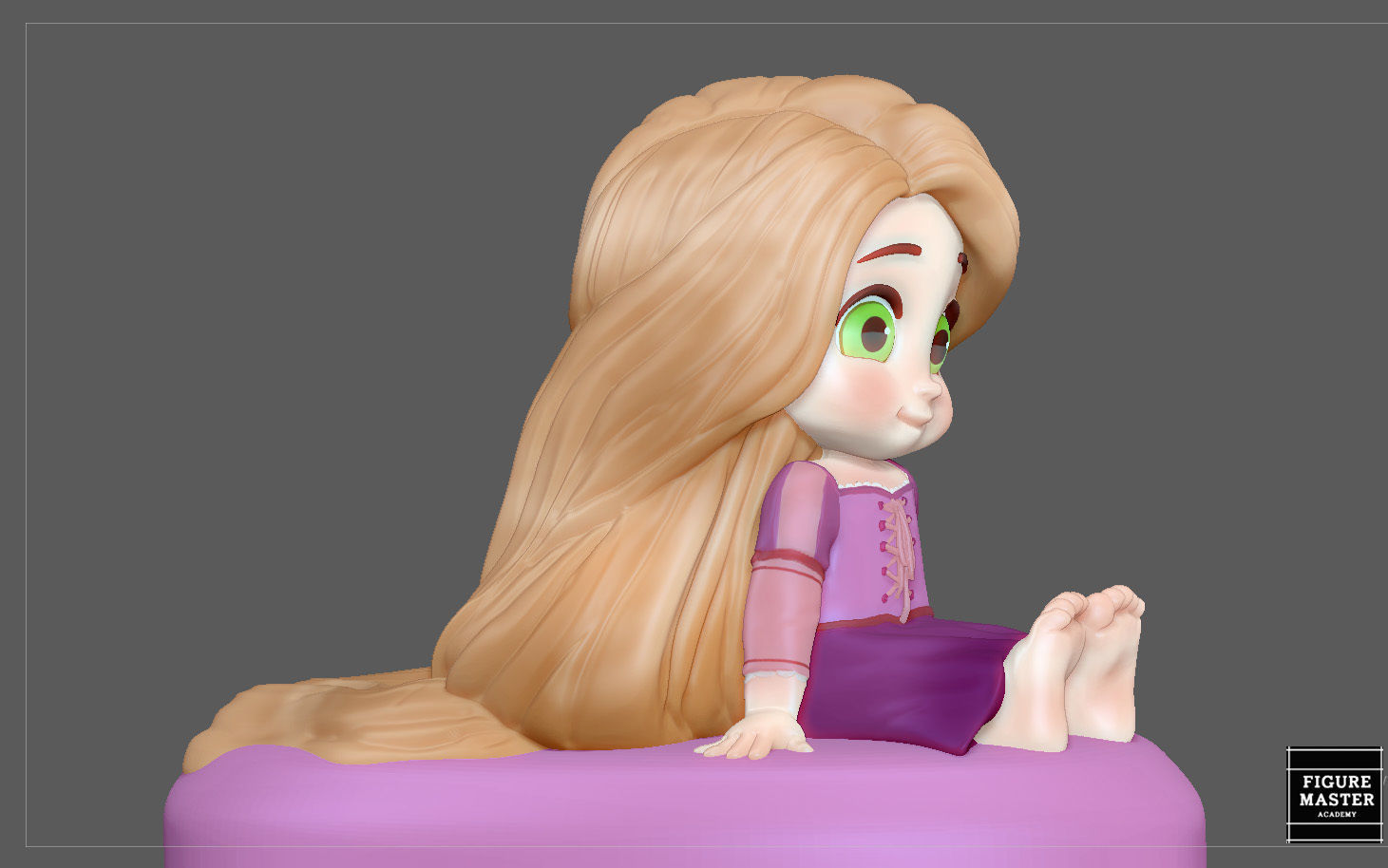 RAPUNZEL BABY PRINCESS DISNEY CHARACTER CUTE 3D PRINT MODEL 3D print model_3