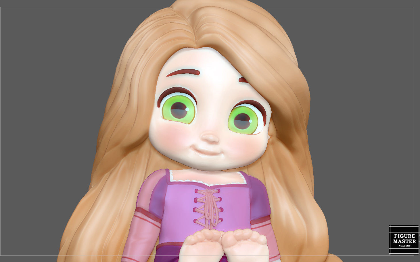 RAPUNZEL BABY PRINCESS DISNEY CHARACTER CUTE 3D PRINT MODEL 3D print model_6