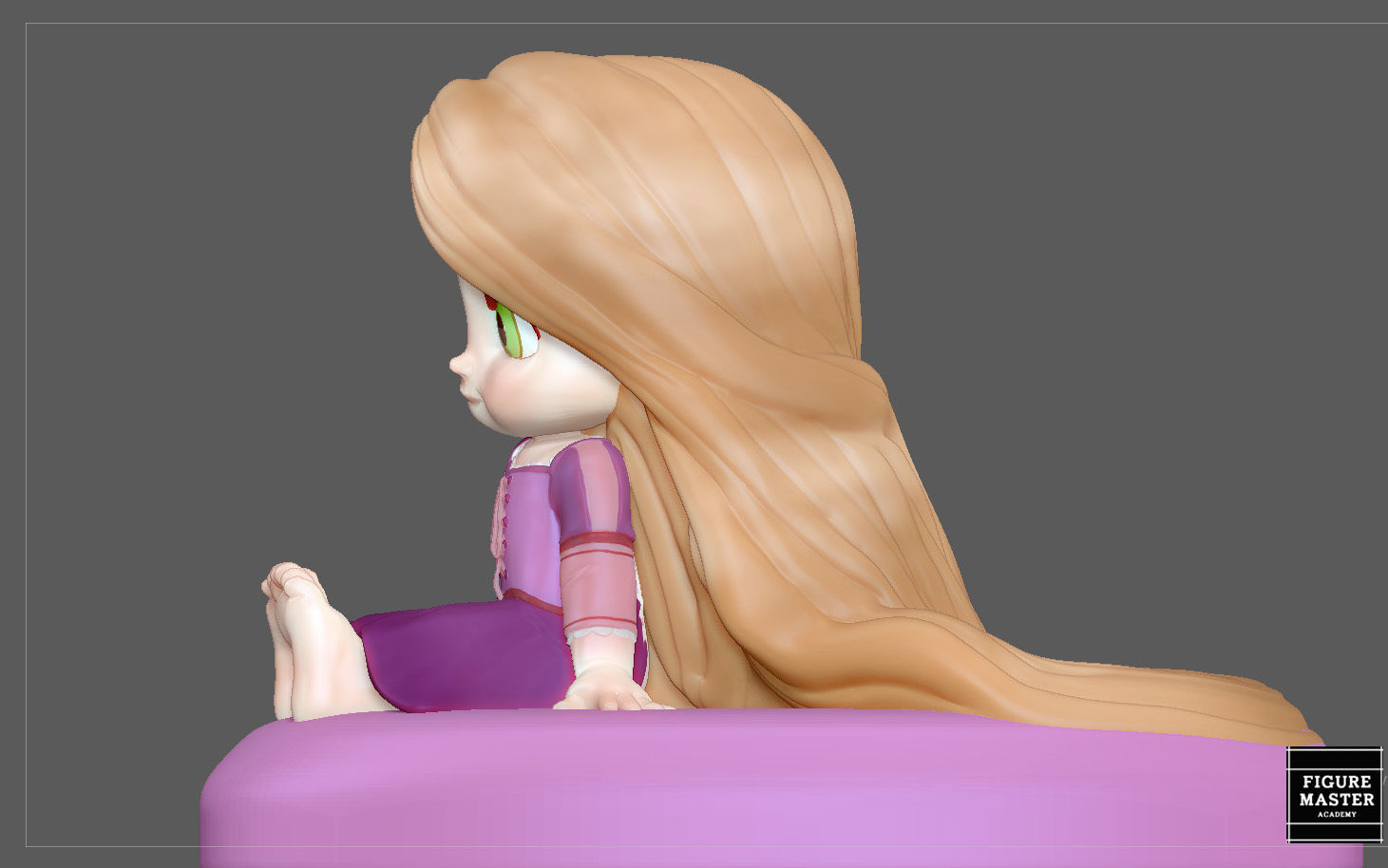 RAPUNZEL BABY PRINCESS DISNEY CHARACTER CUTE 3D PRINT MODEL 3D print model_4