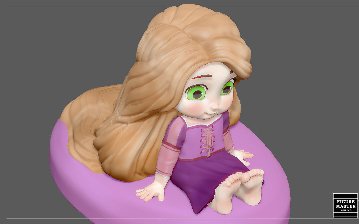 RAPUNZEL BABY PRINCESS DISNEY CHARACTER CUTE 3D PRINT MODEL 3D print model_8