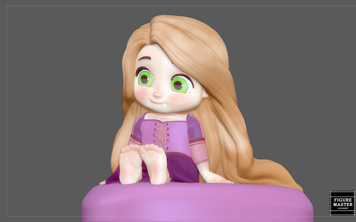 RAPUNZEL BABY PRINCESS DISNEY CHARACTER CUTE 3D PRINT MODEL 3D print model_2